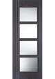 Ash Grey Zanzibar 4L Clear Glazed Internal Door