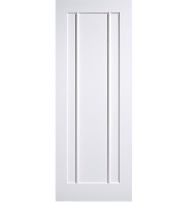 White Primed Lincoln 3 Panel Fire Door
