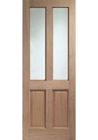 Pre-Hung Hardwood Malton with Clear Glass Doorset