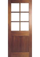Pre-Hung Hardwood Falmouth with Clear Glass Doorset