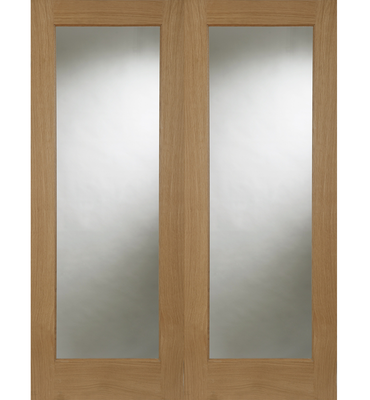 Oak Clear Glazed Pattern 10 FD30 Fire Door Pairs