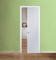 White Primed Newark Pocket FD30 Fire Door Kit