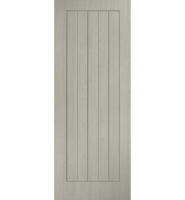 Laminate Pre-Finished Light Grey Cottage FD30 Fire Door