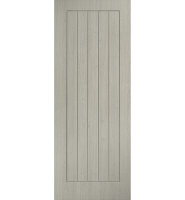 Laminate Pre-Finished Light Grey Cottage FD30 Fire Door