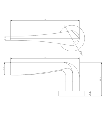 Lanza Lever on Rose - Sizing