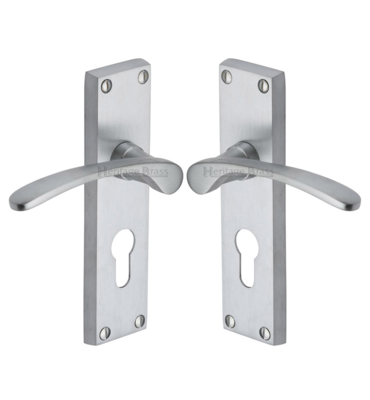 Sophia Euro Profile Lever Lock - Satin Chrome