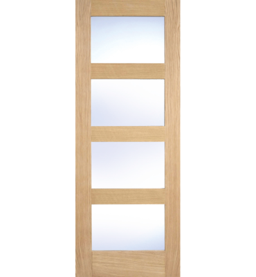 Pre-Finished Oak LP Shaker Clear Glazed