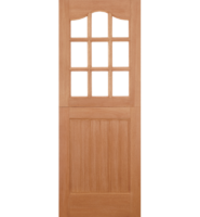 Hardwood 9 Light Curved Top Stable Door