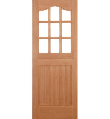 Hardwood 9 Light Curved Top Stable Door