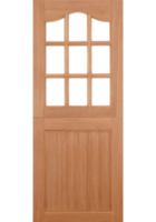 Hardwood 9 Light Curved Top Stable Door