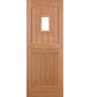 Hardwood 1 Light Curved Top Stable Door