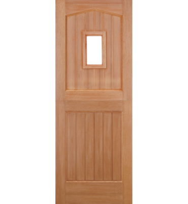 Hardwood 1 Light Curved Top Stable Door