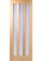 Pre-Finished Oak Utah 3 Light Frosted Glazed