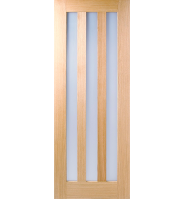 Oak Utah 3 Light Frosted Glazed