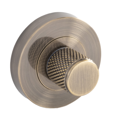 Knurled Thumbturn & Release - Antique Brass