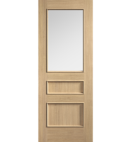 Pre-Finished Oak Toledo Clear Glazed Door
