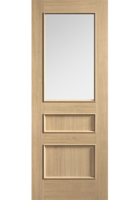 Pre-Finished Oak Toledo Clear Glazed Door