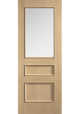 Pre-Finished Oak Toledo Clear Glazed Door
