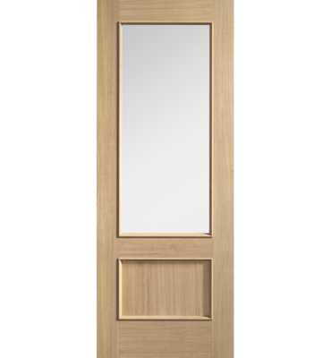 Pre-Finished Oak Murcia Clear Glazed Door
