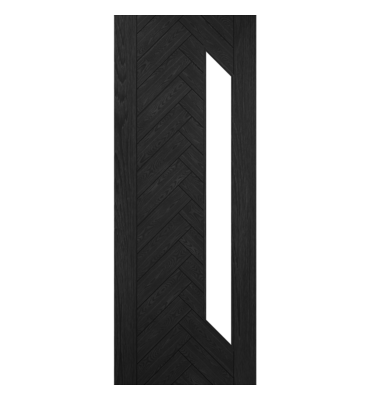 Pre-Finished Brushed Black Oak Fontaine Clear Glazed