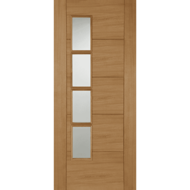 Pre-Finished Oak Iseo Offset 4 Light Glazed