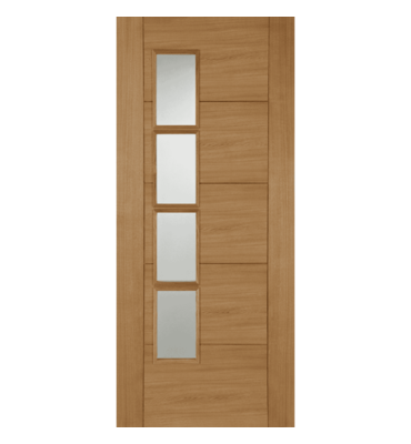 Pre-Finished Oak Iseo Offset 4 Light Glazed