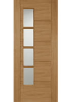 Pre-Finished Oak Iseo Offset 4 Light Glazed