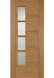 Pre-Finished Oak Iseo Offset 4 Light Glazed