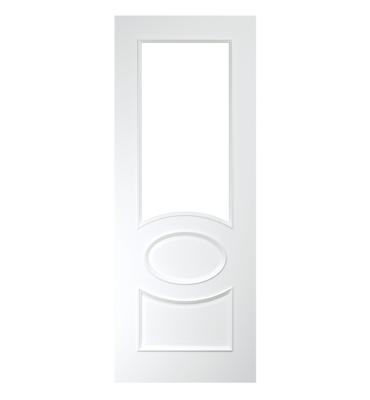White Primed Clarendon Bevelled Glazed Internal Door