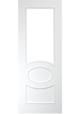 White Primed Clarendon Bevelled Glazed Internal Door