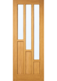 Pre-Finished Oak Nevada 3 Light Clear Glazed Door