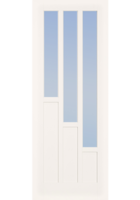 White Primed Nevada 3 Light Clear Glazed Internal Door