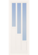 White Primed Nevada 3 Light Clear Glazed Internal Door