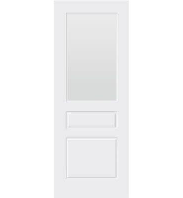 Pre-Finished White Laminate 2 Panel 1 Light Glazed