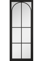 Black Astoria Clear Glazed Internal Door