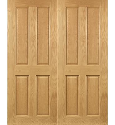 Pre-Finished Oak Bury FD30 Fire Door Pair