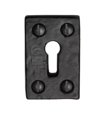 Tudor Standard Black Iron Square Escutcheon