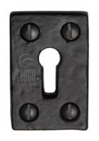Tudor Standard Black Iron Square Escutcheon
