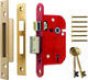 High Security Fortress Mortice Sashlock Brass 64mm