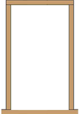 Double Heavy Section 2.8 Oak Door Frame