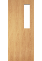 GO6 Oak Flush FD30 Fire Door