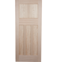 Oak 1930's 4 Panel Fire Door
