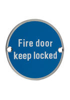 Fire Door Keep Locked Sign