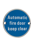 Automatic Fire Door Keep Clear Sign