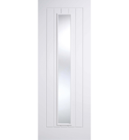 White Primed Mexicano Clear Glazed 1 Light