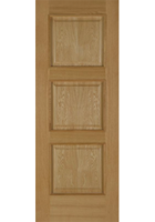 Pre-Finished Oak Madrid 3 Panel Fire Door