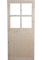 4 Light Redwood Stable Door - Ready To Glaze