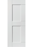 White Primed Eccentro FD30 Fire Door