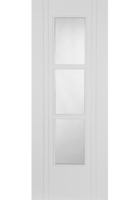 White Primed Capri 3 Light Clear Glazed