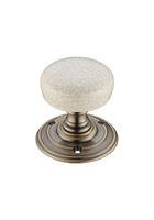 Fulton & Bray Ivory Crackle Porcelain Mortice Knob